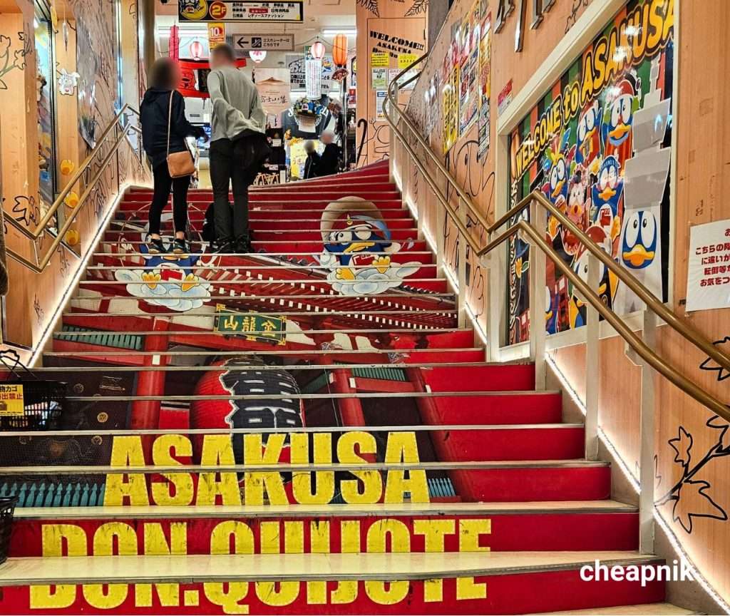 Stairs inside Don Quijote Asakusa