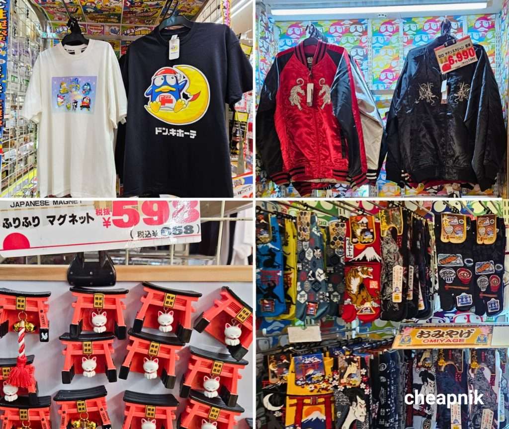 Don Quijote Souvenir Shirts, Japanese Bomber Jackets Sukajan, Souvenir Magnets, Souvenir Socks