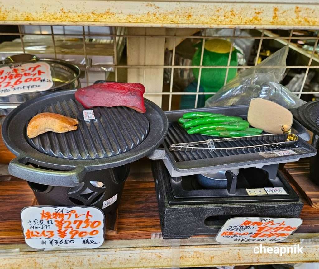 Japanese tabletop grills for sale at Kappabashi Dougugai Kitchen Town